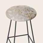 Gold cowhide Metallic Stool Gallery Image 2