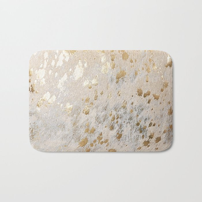 Gold cowhide Metallic Bath Mat Gallery Image 1