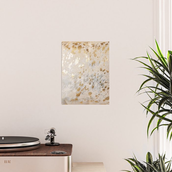 Gold cowhide Metallic Poster Gallery Image 2