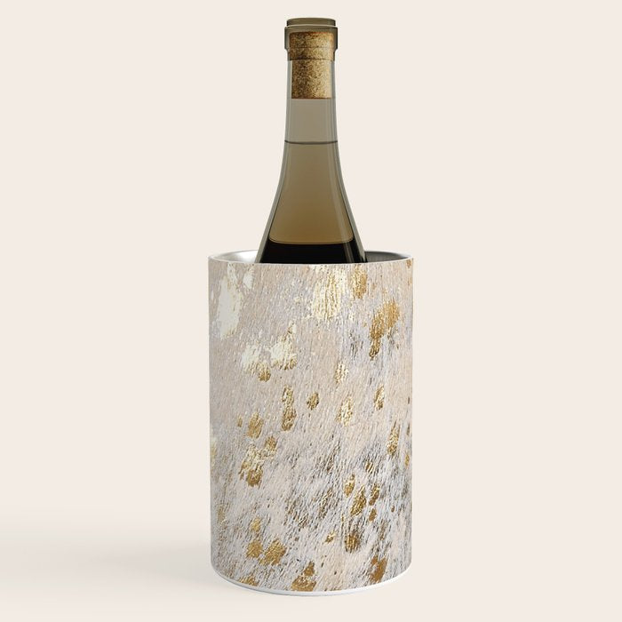 Gold cowhide Metallic Wine Chiller Gallery Image 1