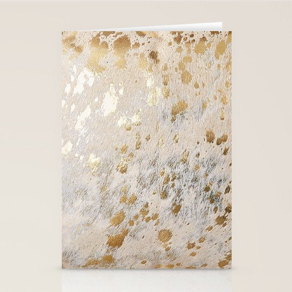 Gold cowhide Metallic Stationery Card Gallery Image 2