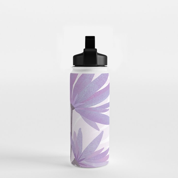Lilac Blooms Floral Illustration Water Bottle Gallery Image 2