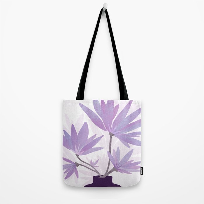 Lilac Blooms Floral Illustration Tote Bag Gallery Image 2