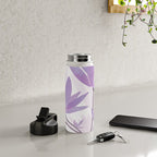 Lilac Blooms Floral Illustration Water Bottle Gallery Image 4