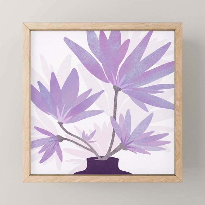 Lilac Blooms Floral Illustration Mini Art Print Gallery Image 1