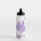 Lilac Blooms Floral Illustration Water Bottle Gallery Image 3