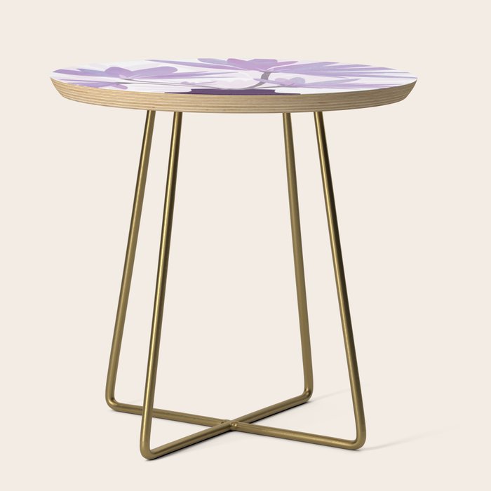 Lilac Blooms Floral Illustration Side Table Gallery Image 1