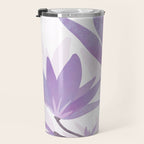 Lilac Blooms Floral Illustration Travel Mug Gallery Image 3