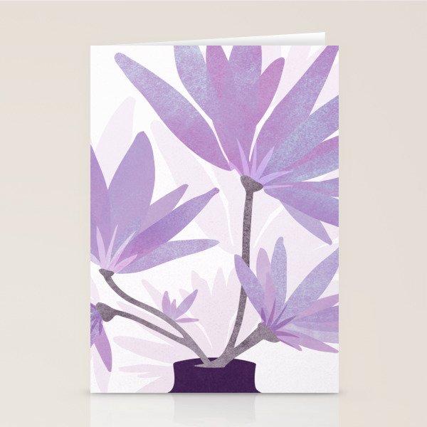 Lilac Blooms Floral Illustration Stationery Card Gallery Image 2