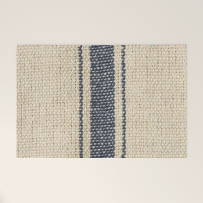 Vintage French Grain Sack Welcome Mat Gallery Image 1