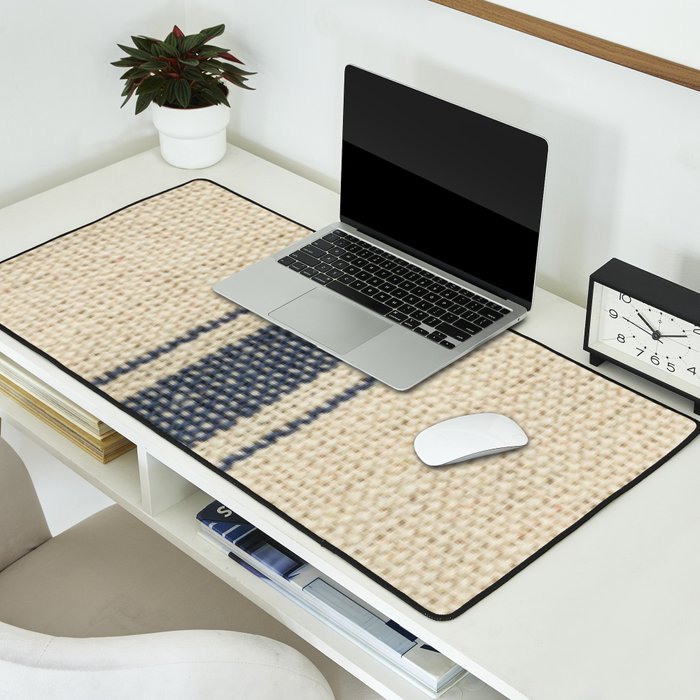 Vintage French Grain Sack Desk Mat Gallery Image 2