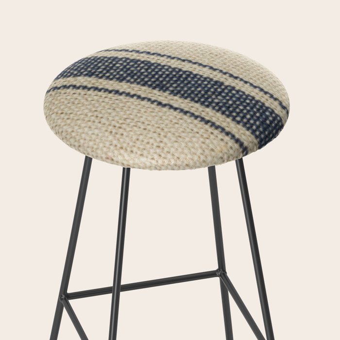 Vintage French Grain Sack Stool Gallery Image 2