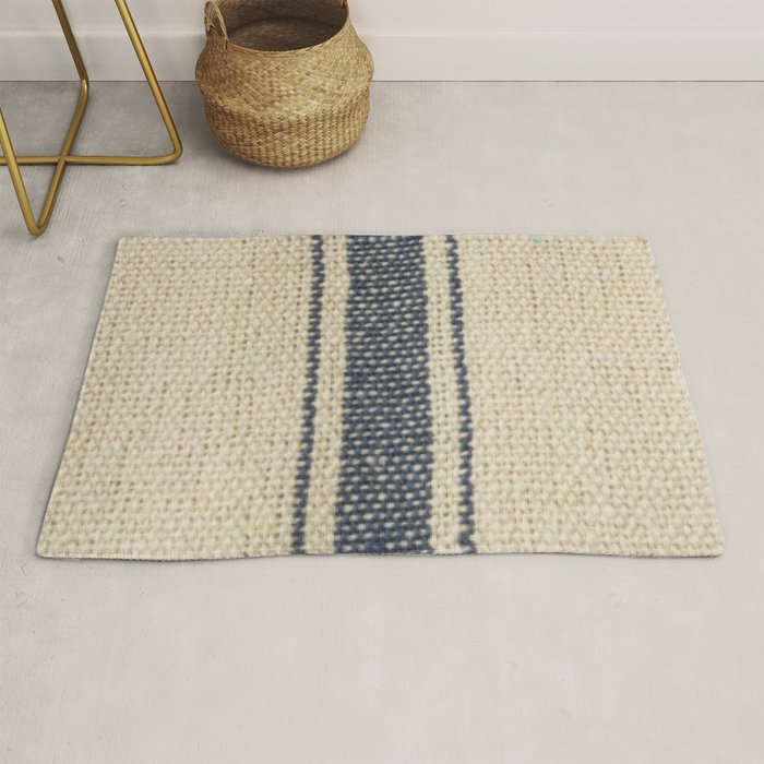 Vintage French Grain Sack Rug Gallery Image 1