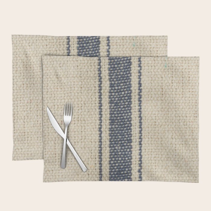 Vintage French Grain Sack Placemat Gallery Image 1