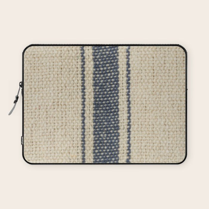 Vintage French Grain Sack Laptop Sleeve Gallery Image 1