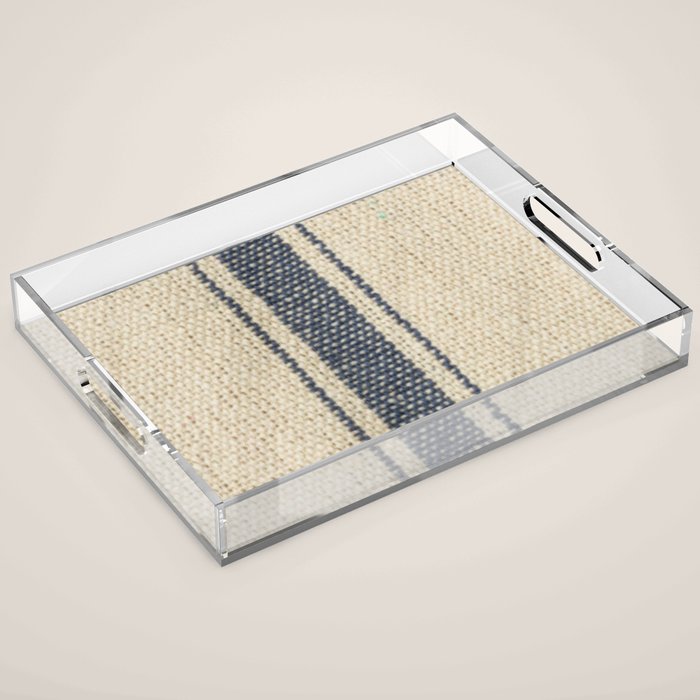 Vintage French Grain Sack Acrylic Tray Gallery Image 1