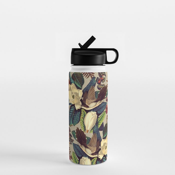 FLORAL AND BIRDS XXI-II Water Bottle Gallery Image 1
