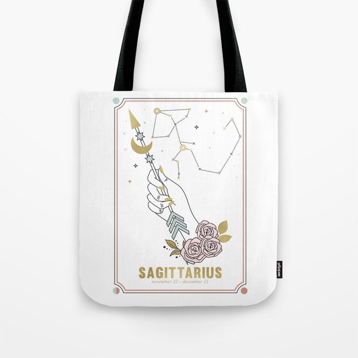 Sagittarius Zodiac Series Tote Bag Gallery Image 1
