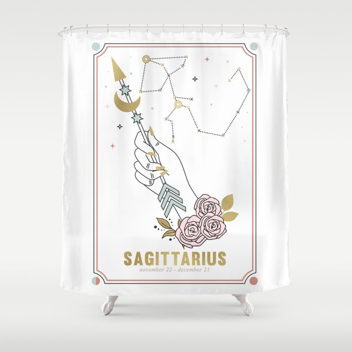 Sagittarius Zodiac Series Shower Curtain Gallery Image 1