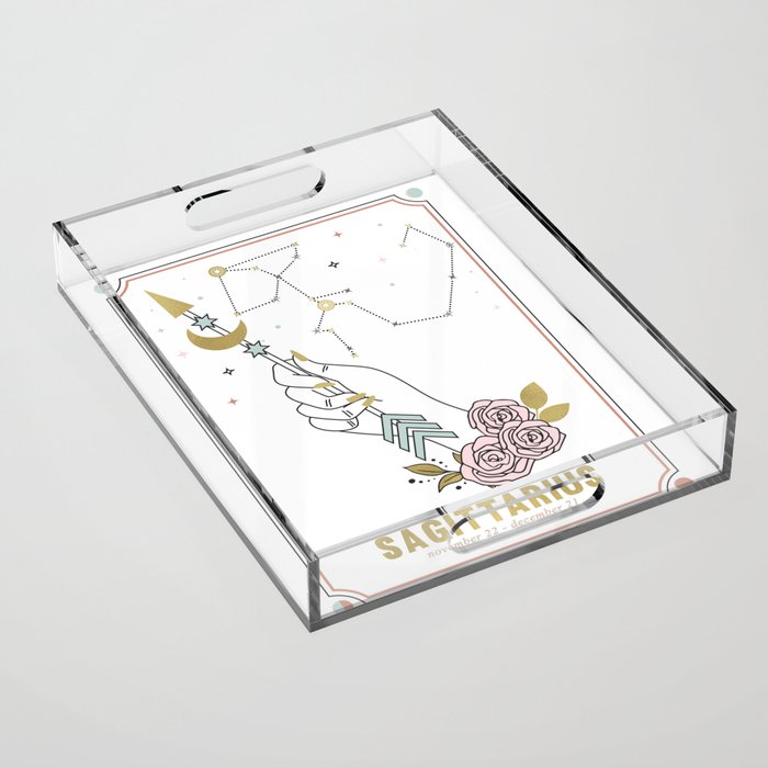 Sagittarius Zodiac Series Acrylic Tray Gallery Image 1