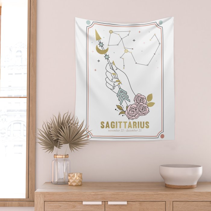 Sagittarius Zodiac Series Wall Tapestry Gallery Image 2