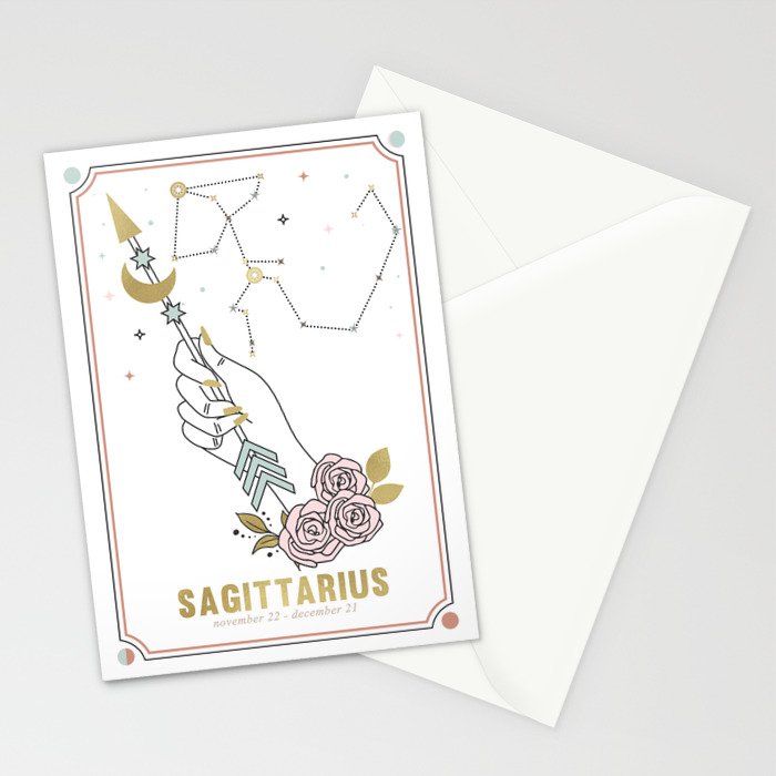 Sagittarius Zodiac Series Stationery Card Gallery Image 2