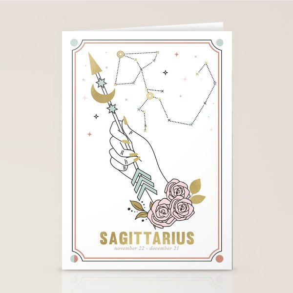 Sagittarius Zodiac Series Stationery Card Gallery Image 1