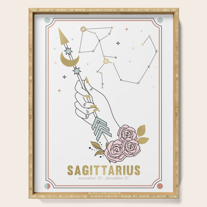 Sagittarius Zodiac Series Serving Tray Gallery Image 1