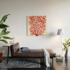 Red Coral Wood Wall Art Gallery Image 2