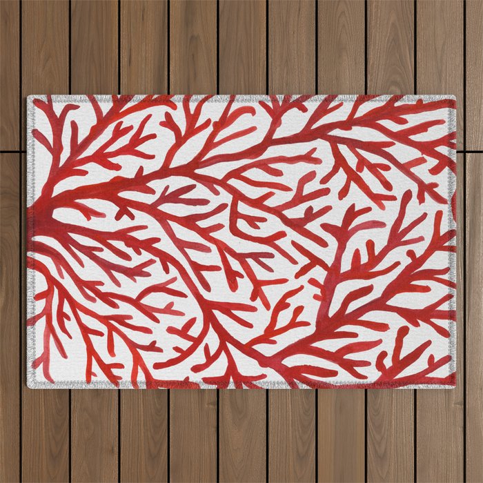 Red Coral Outdoor Rug Gallery Image 1
