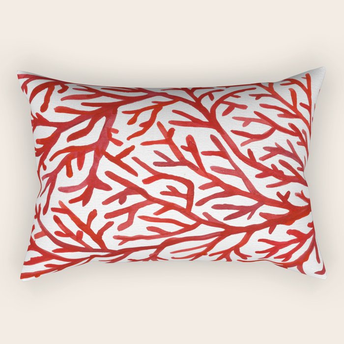 Red Coral Rectangular Pillow Gallery Image 2