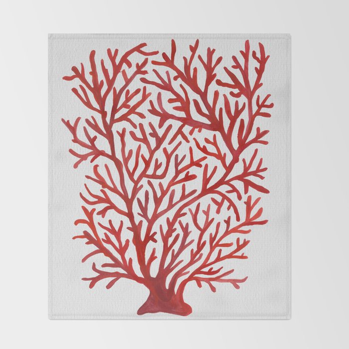 Red Coral Throw Blanket Gallery Image 2
