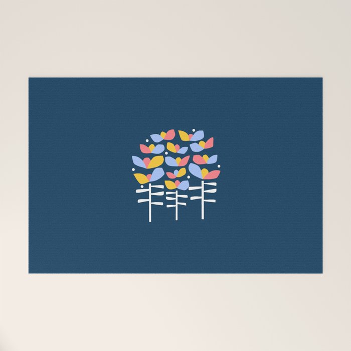 Florals Looking Up Welcome Mat Gallery Image 1