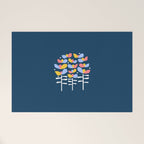 Florals Looking Up Welcome Mat Gallery Image 1