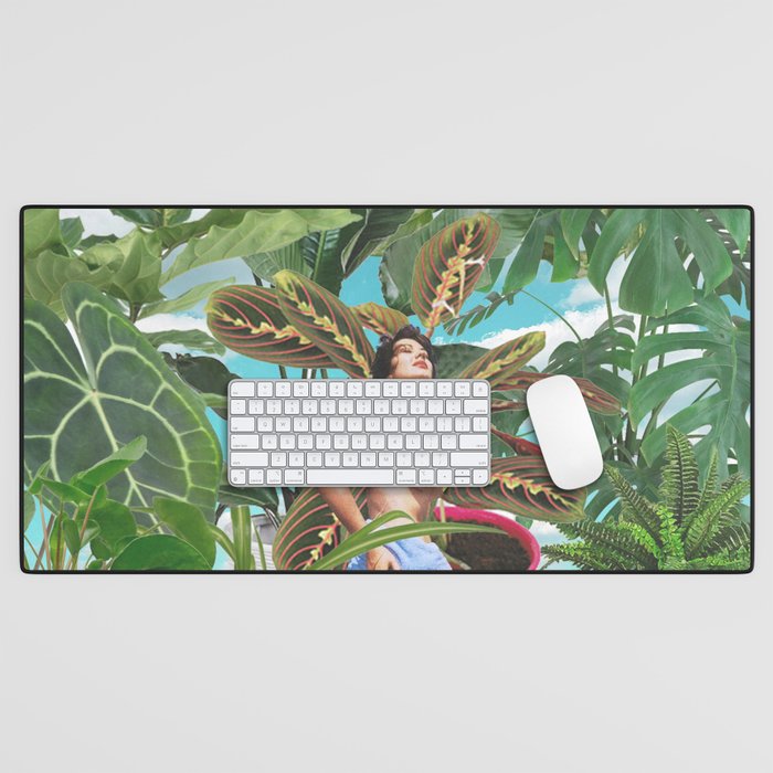 Plants are my real friends Desk Mat Gallery Image 1