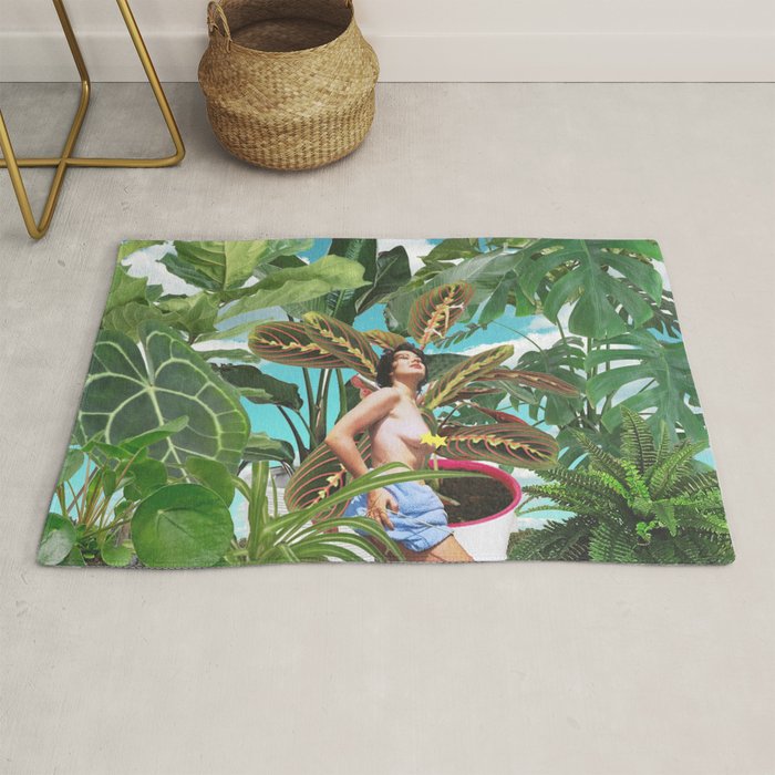 Plants are my real friends Rug Gallery Image 1