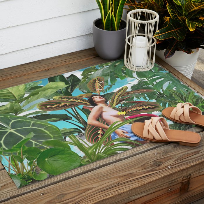Plants are my real friends Outdoor Rug Gallery Image 2