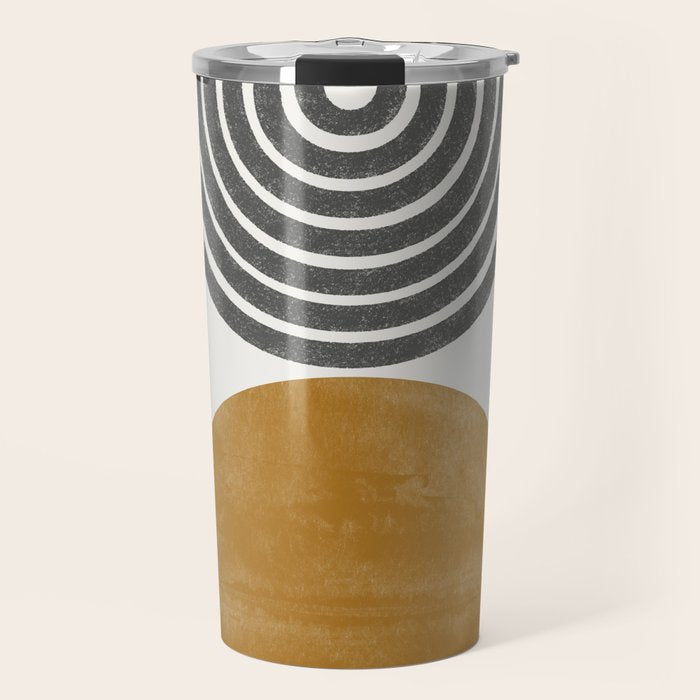 Mid Century Sun Rainbow Travel Mug Gallery Image 1