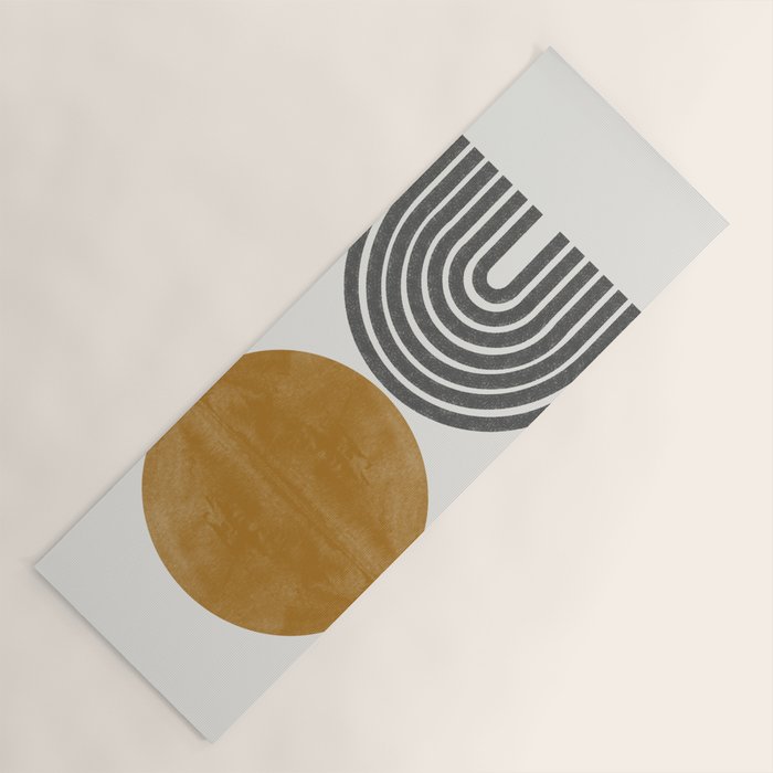 Mid Century Sun Rainbow Yoga Mat Gallery Image 1