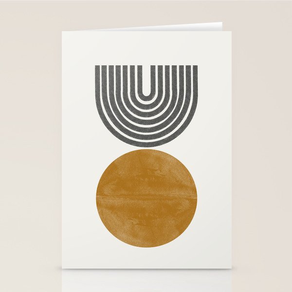 Mid Century Sun Rainbow Stationery Card Gallery Image 1