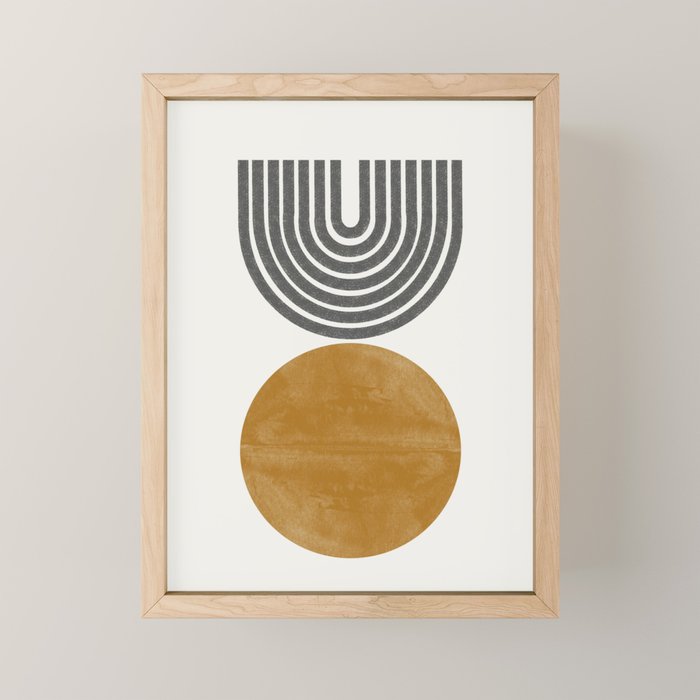 Mid Century Sun Rainbow Mini Art Print Gallery Image 1