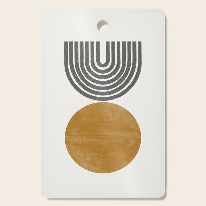 Mid Century Sun Rainbow Cutting Board Gallery Image 1