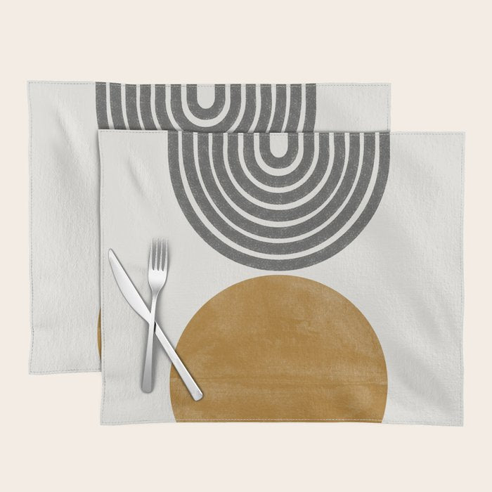 Mid Century Sun Rainbow Placemat
