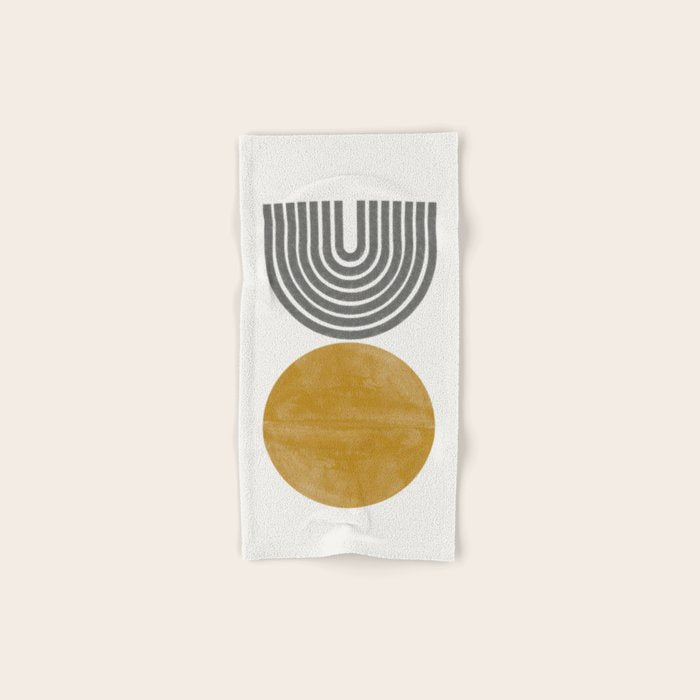 Mid Century Sun Rainbow Bath Towel Gallery Image 1