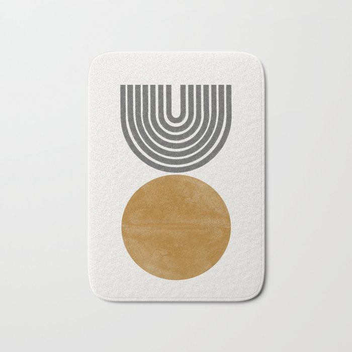 Mid Century Sun Rainbow Bath Mat Gallery Image 1