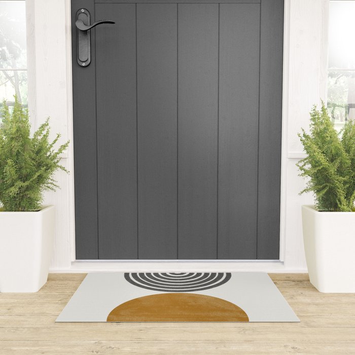 Mid Century Sun Rainbow Welcome Mat Gallery Image 3