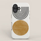 Mid Century Sun Rainbow iPhone Case Gallery Image 1
