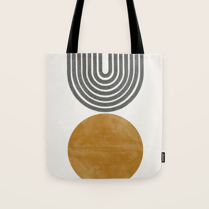 Mid Century Sun Rainbow Tote Bag Gallery Image 1