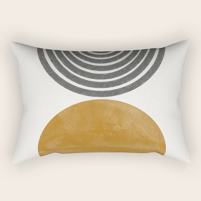 Mid Century Sun Rainbow Rectangular Pillow Gallery Image 2