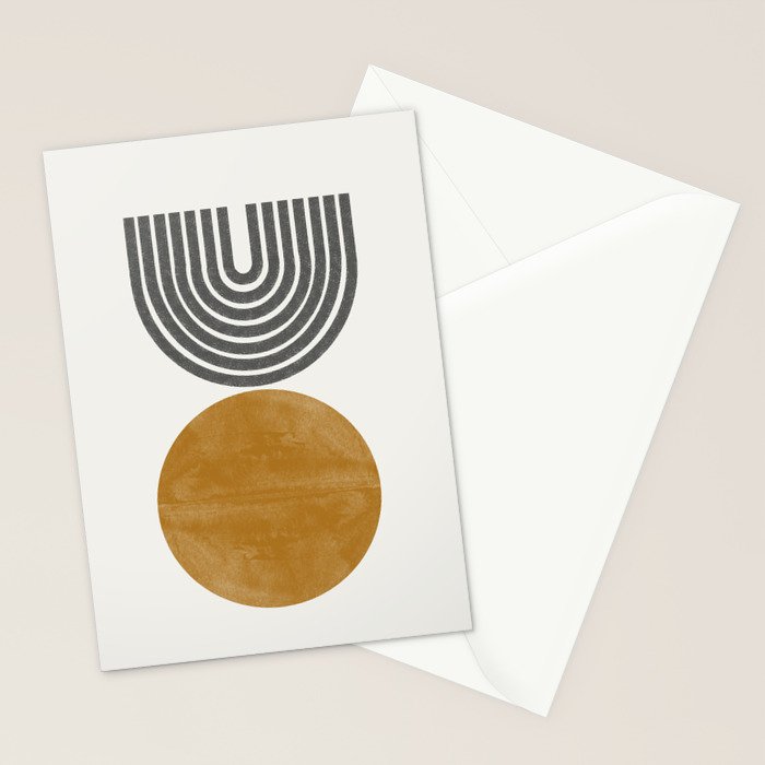 Mid Century Sun Rainbow Stationery Card Gallery Image 2